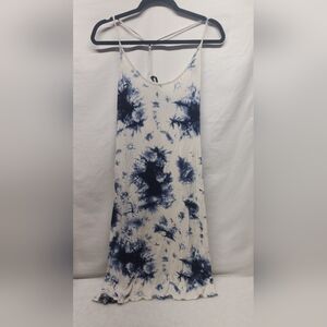 Blue and White Tie-Dye Dress